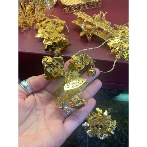 Danbury Mint 2007 23K Gold Electroplated Ornaments w Box 11 Total EUC - Picture 11 of 12